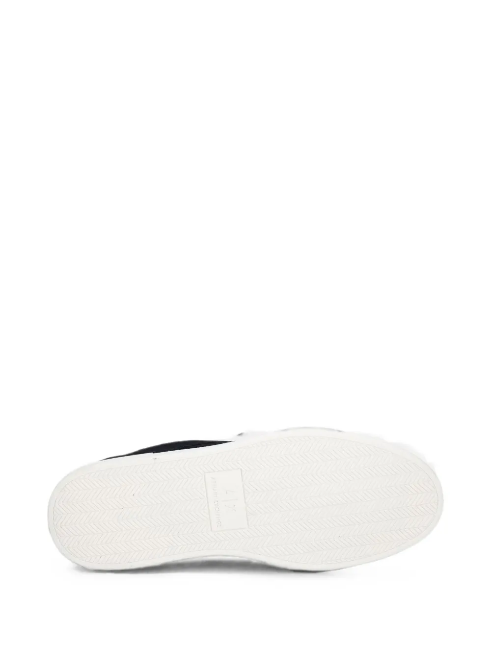 Armani Exchange Suède sneakers met logopatroon Blauw