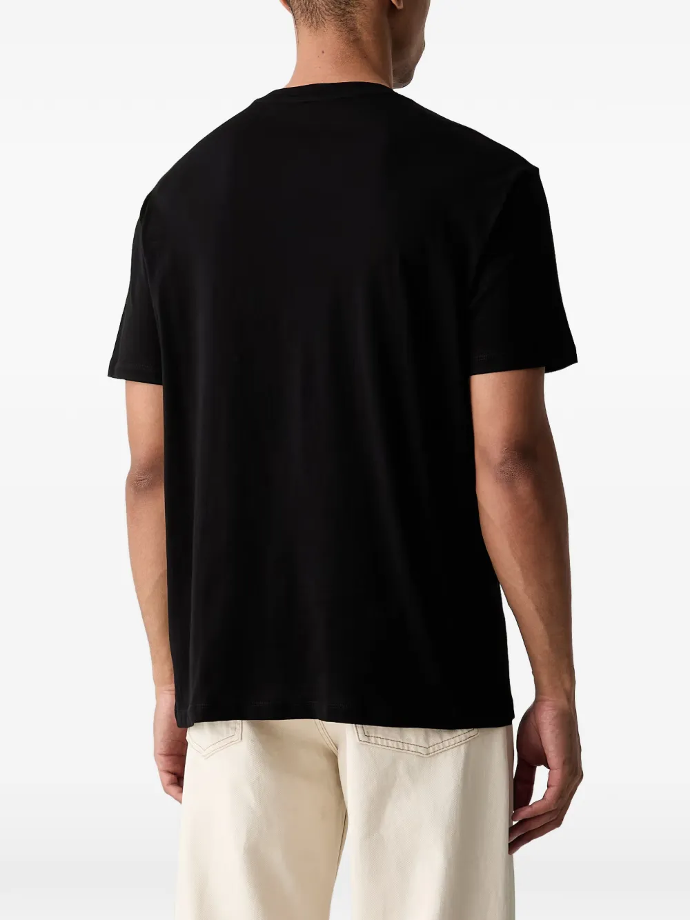 Armani Exchange T-shirt met logo-reliëf Zwart