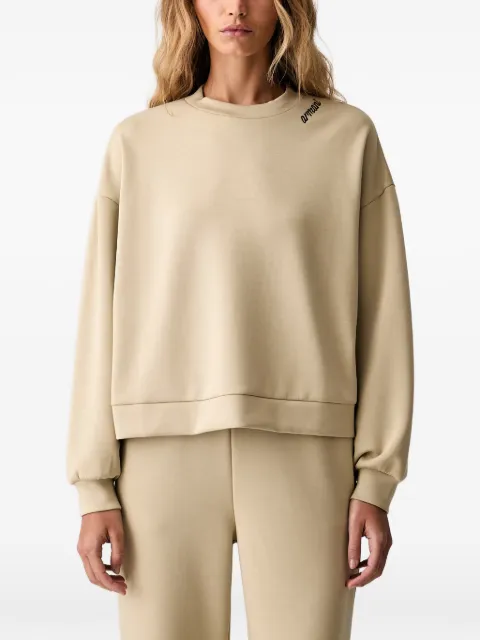 Armani Exchange logo-embroidered dropped-shoulder sweatshirt