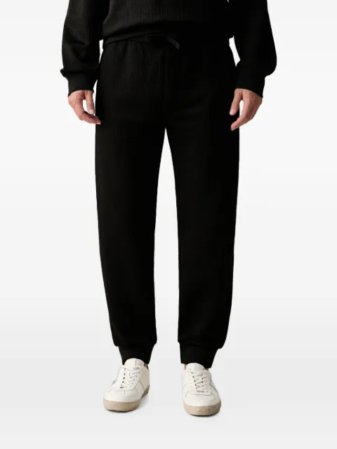 Armani Exchange pants con cordones en la pretina y logo en jacquard