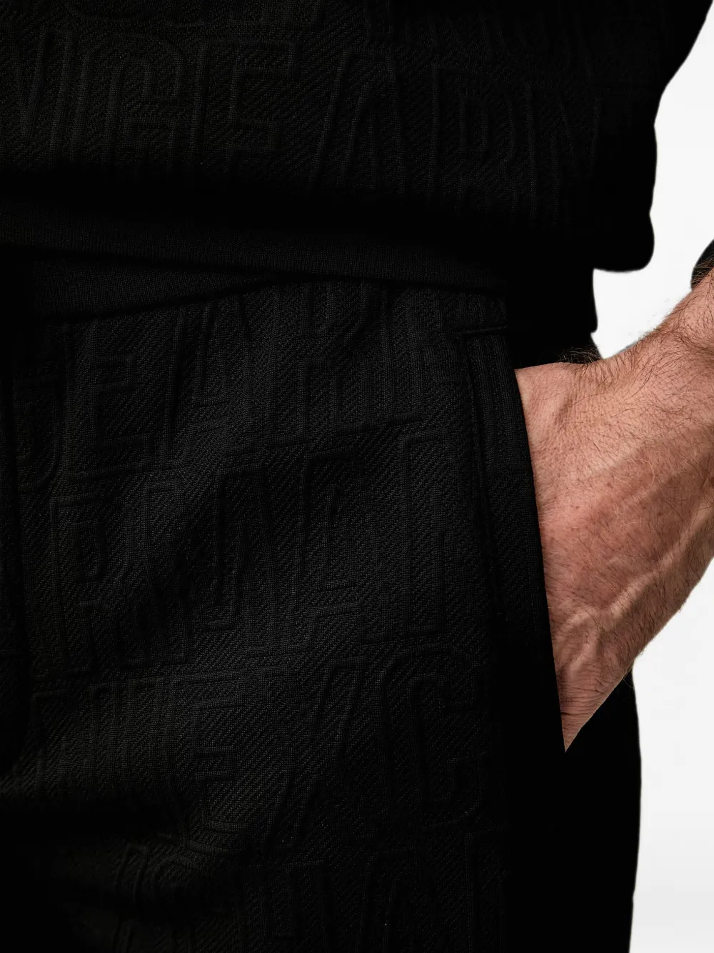 Armani Exchange Trainingsbroek met trekkoord Zwart