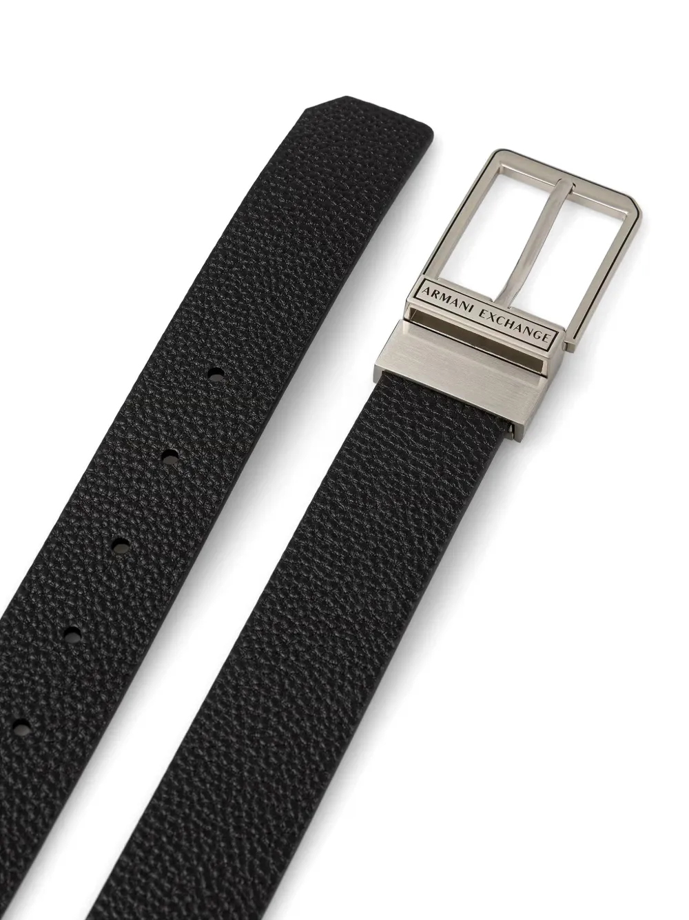 Armani Exchange Omkeerbare leren riem Zwart
