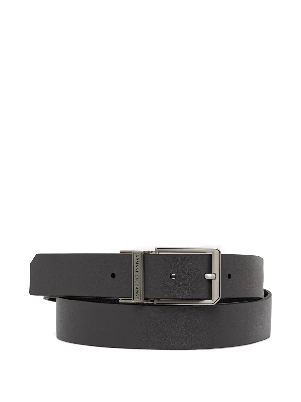 Armani Exchange Omkeerbare leren riem Zwart