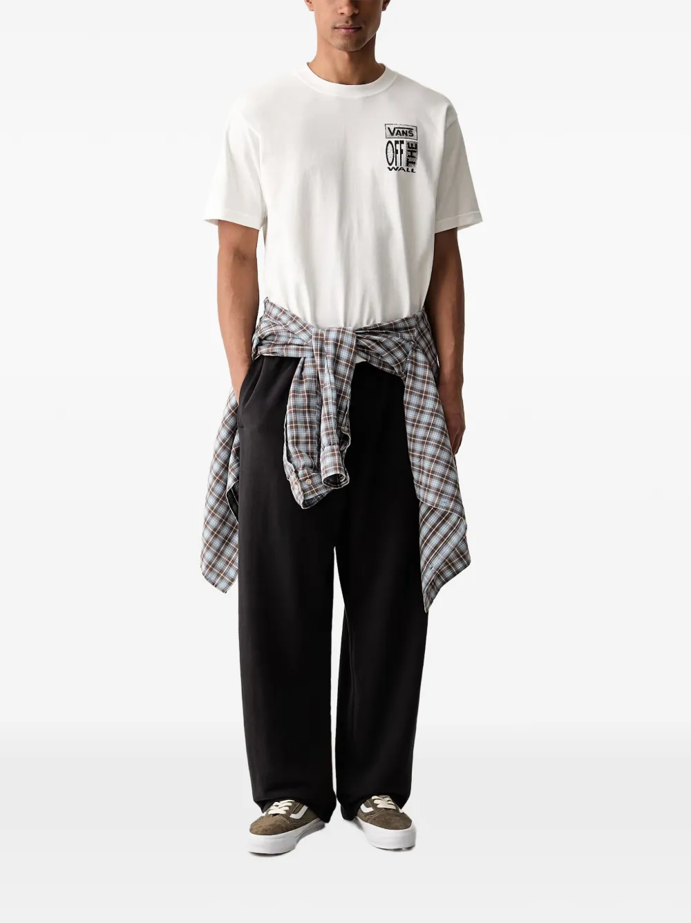 Vans Stretch straight broek met logo Zwart