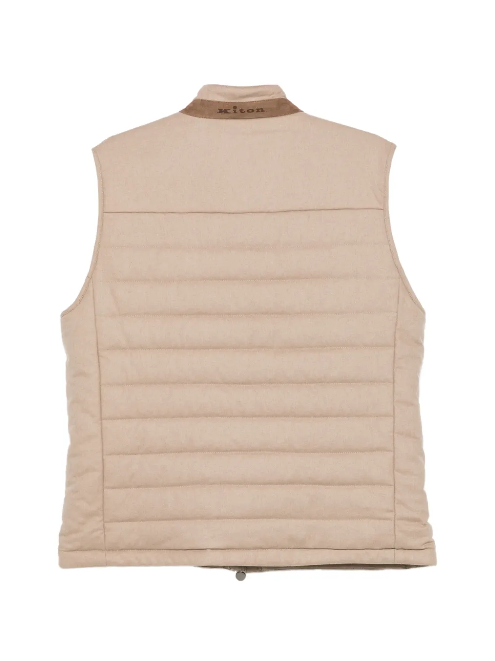 Kiton Bodywarmer met rits Beige