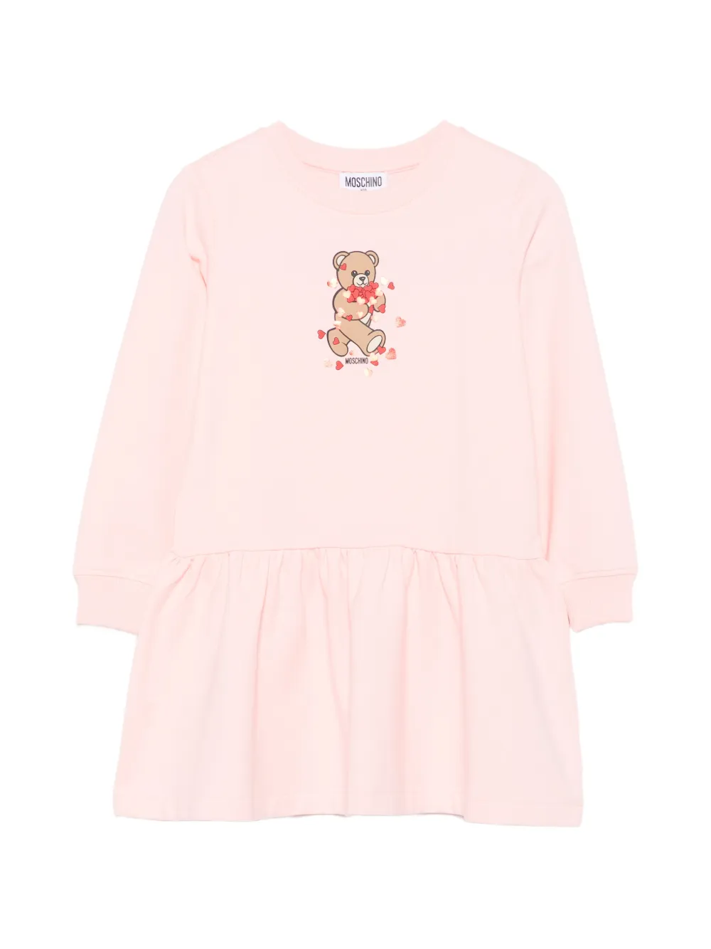 Moschino Kids Teddy Bear ruffled dress - Rosa