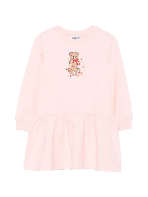 Moschino Kids Teddy Bear ruffled dress