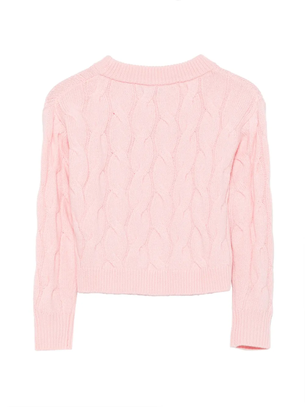 Moschino Kids Teddy Bear kabelgebreide trui Roze