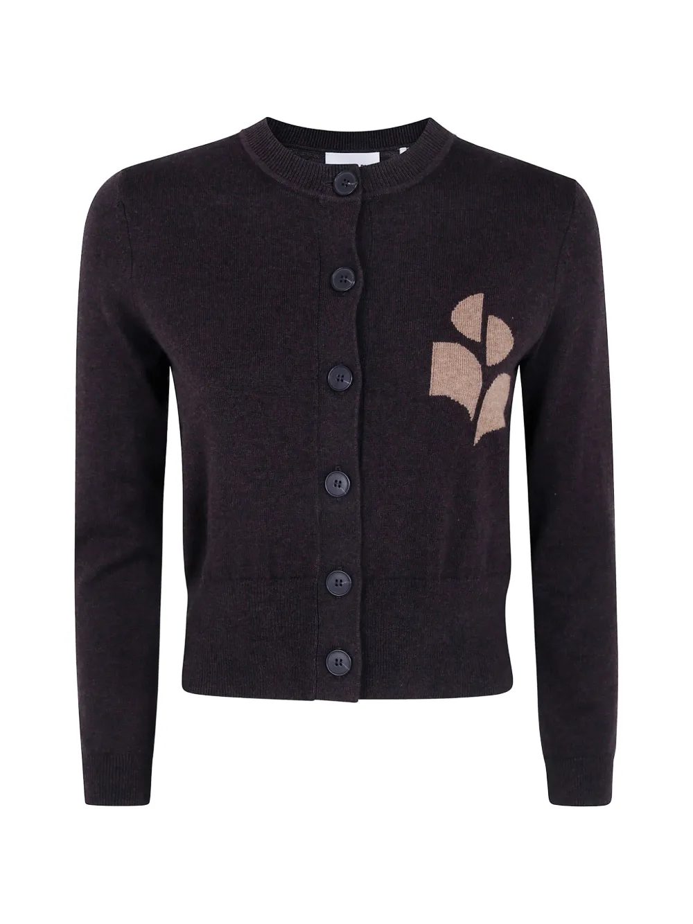 MARANT ÉTOILE Newton logo-intarsia cardigan - Braun
