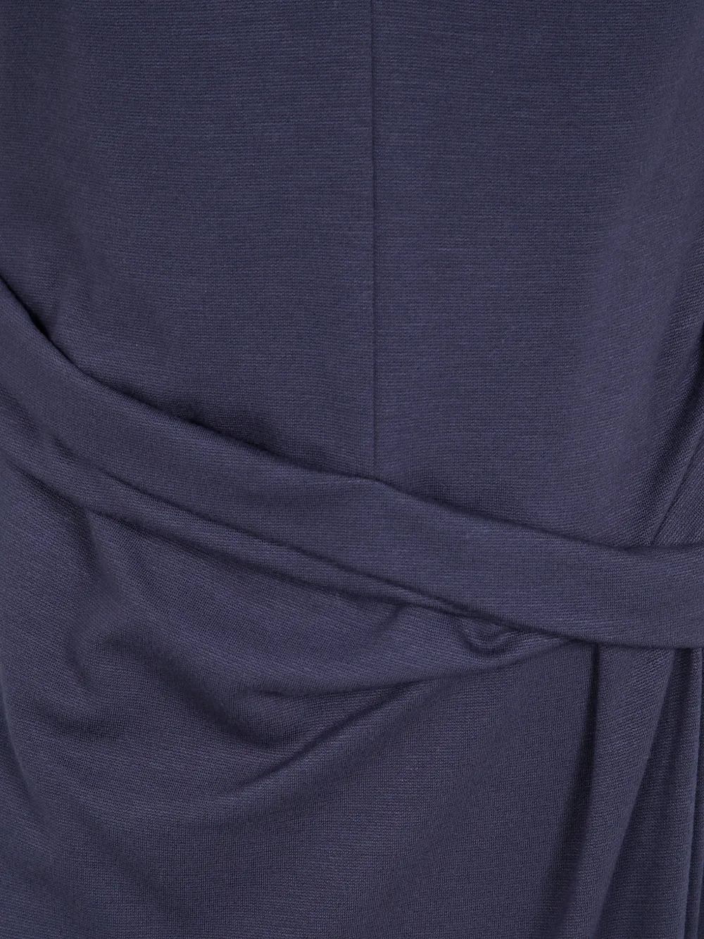 Giorgio Armani Gesmockte midi-jurk met geknoopte hals Zwart