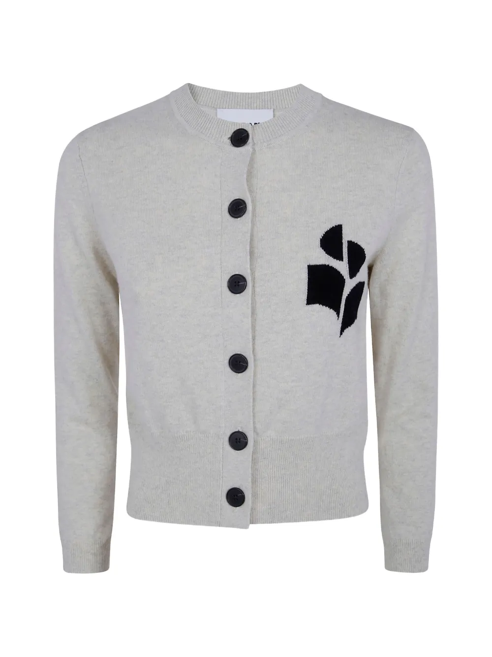 MARANT ÉTOILE Newton logo-intarsia cardigan - Grigio