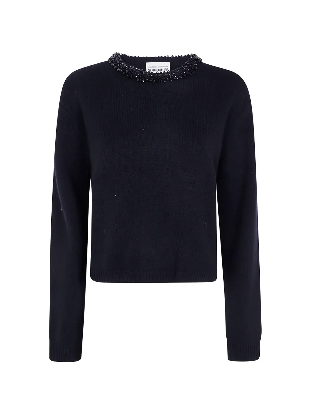 Semicouture Denny bead-embellished sweater - Nero