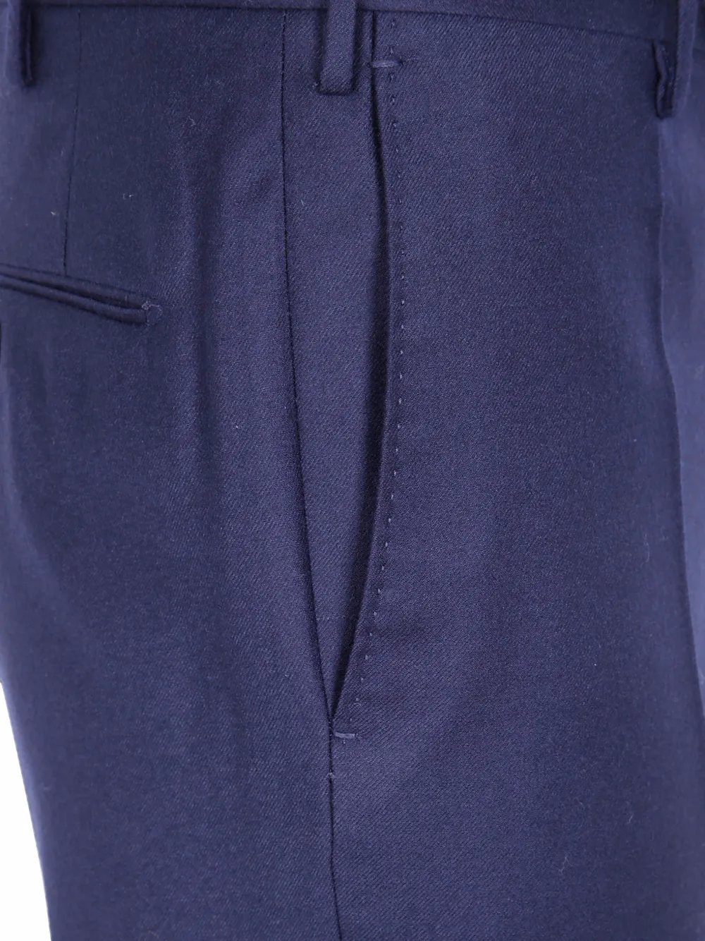 Incotex Wollen plooibroek Blauw