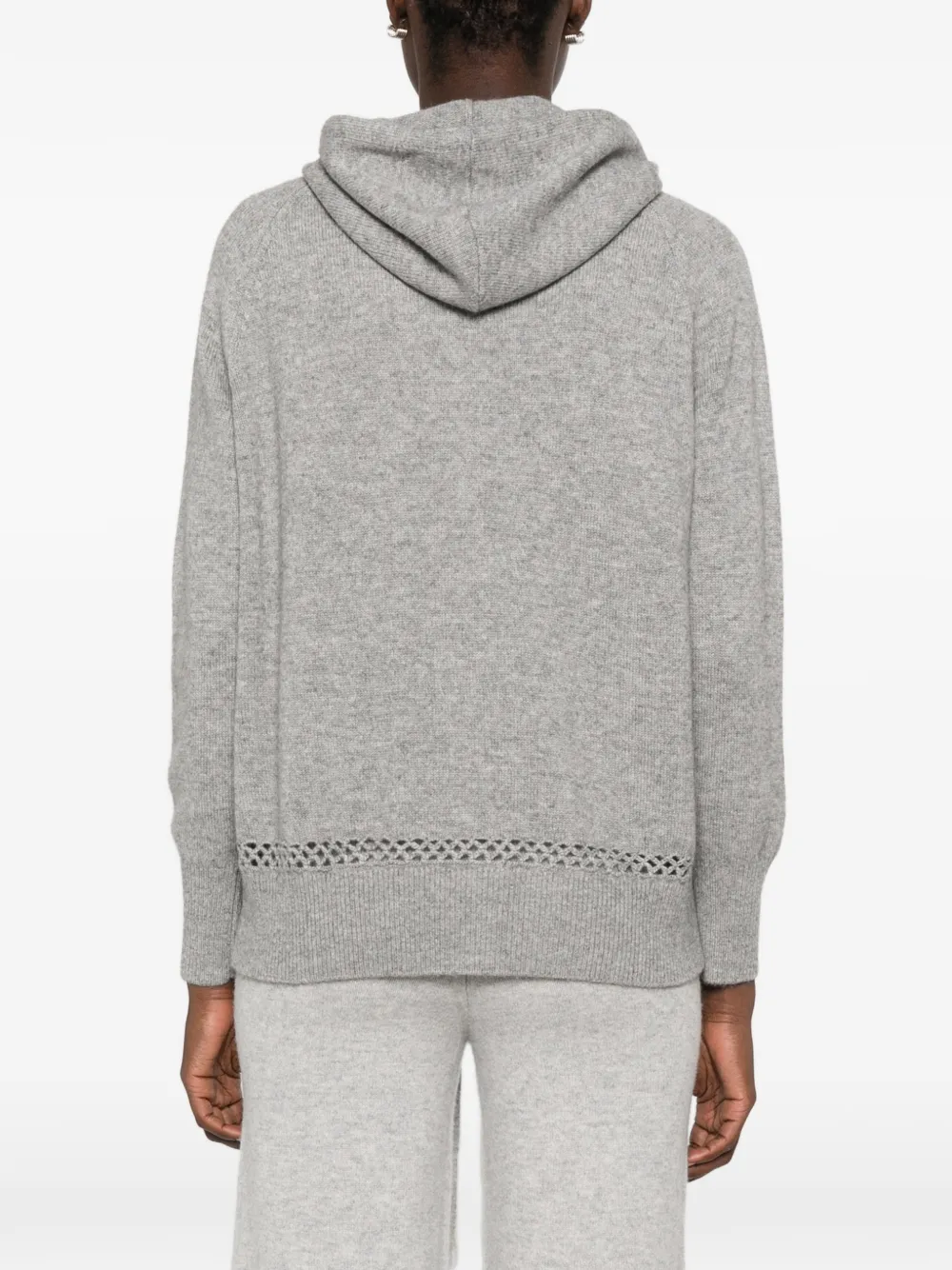 Ermanno Scervino Hoodie met borduurwerk Grijs