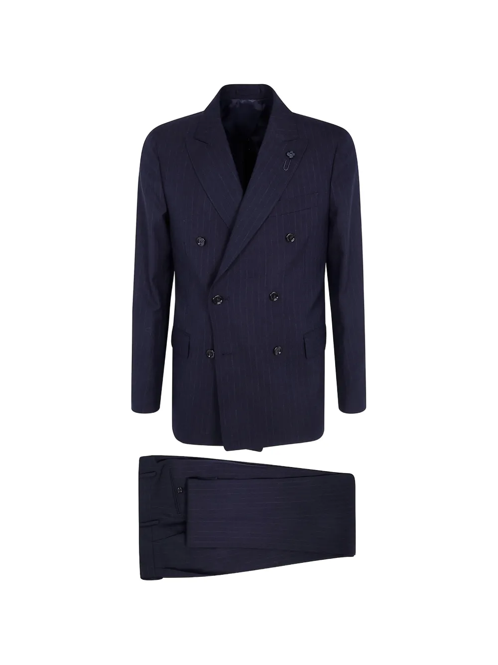 Lardini pinstripe double-breasted suit - Blau