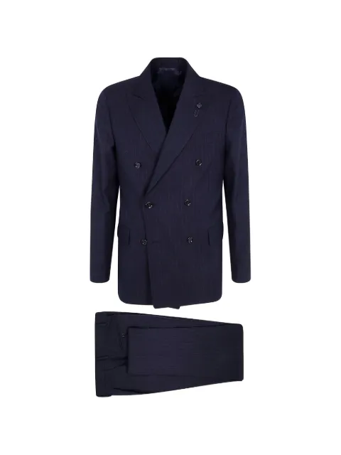 Lardini pinstripe double-breasted suit