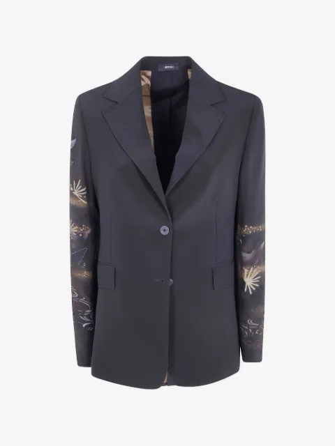IBRIGU floral-print silk blazer
