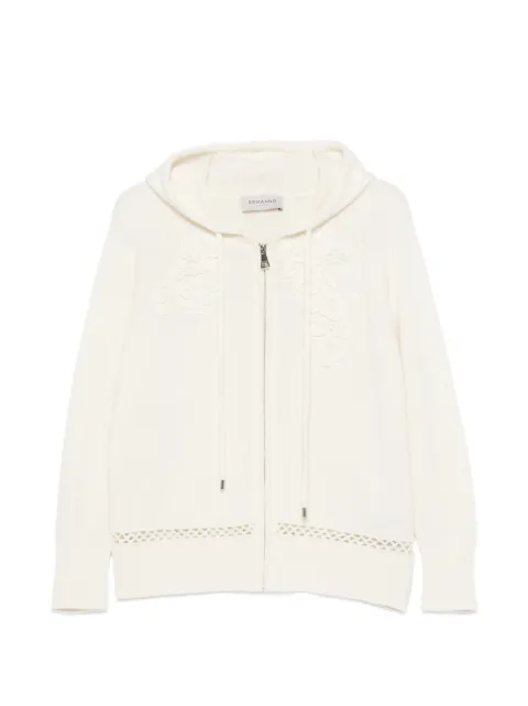 ERMANNO FIRENZE  hoodie con bordado floral