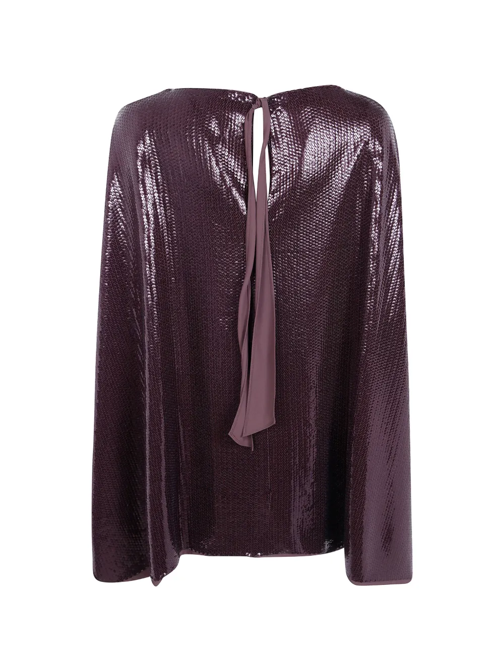 Alberta Ferretti Cape met striksluiting en verfraaid met pailletten Paars