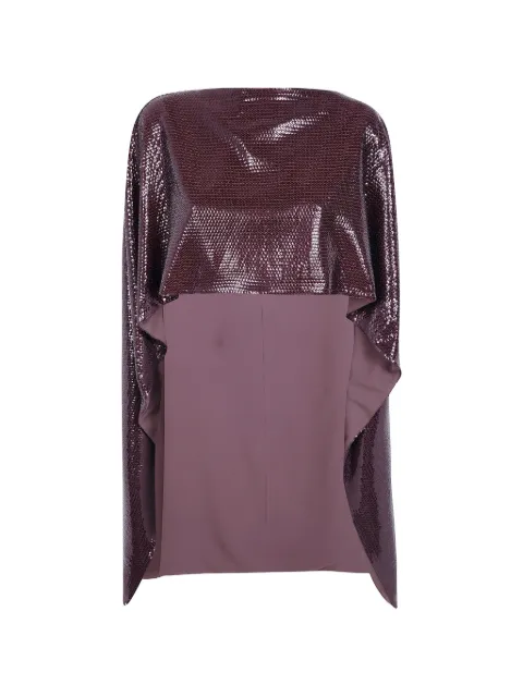Alberta Ferretti sequin-embellished tie-fastening cape