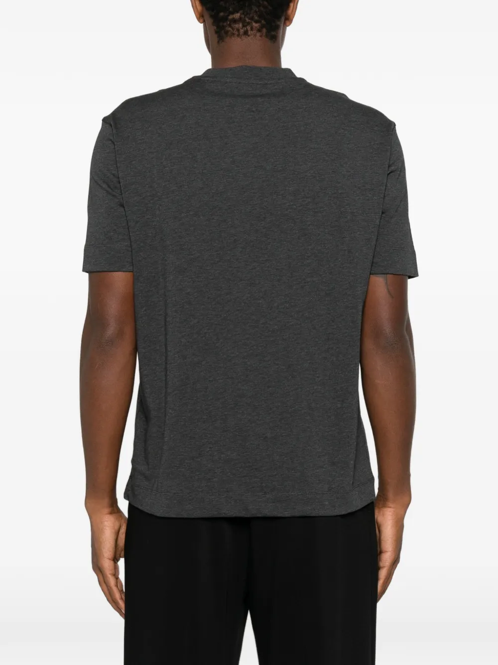 Emporio Armani T-shirt met geborduurd logo Grijs
