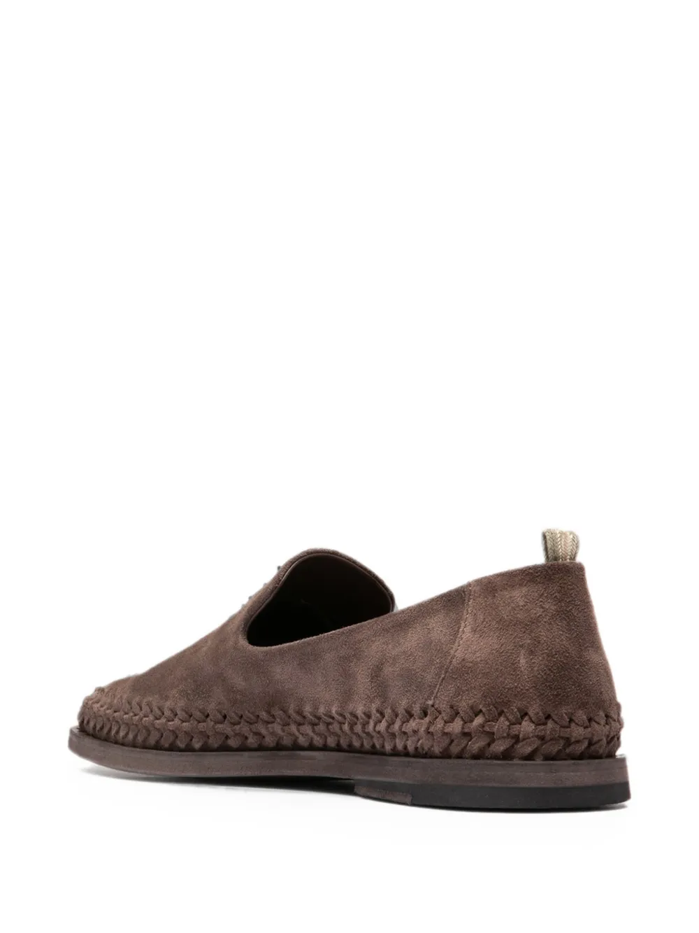 Officine Creative Miles 002 loafers met geweven afwerking Bruin