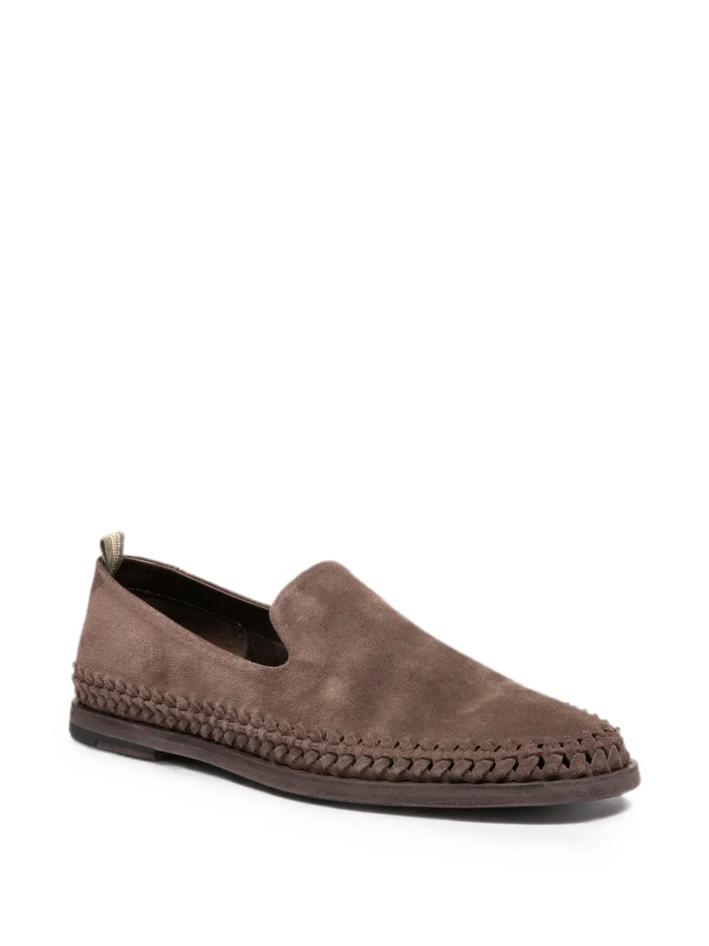 Officine Creative Miles 002 loafers met geweven afwerking Bruin