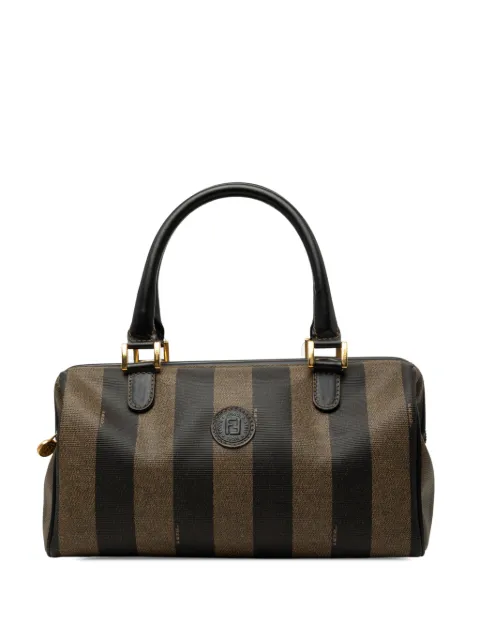 Fendi Pre-Owned 20th Century Pequin Coated Canvas boston bag