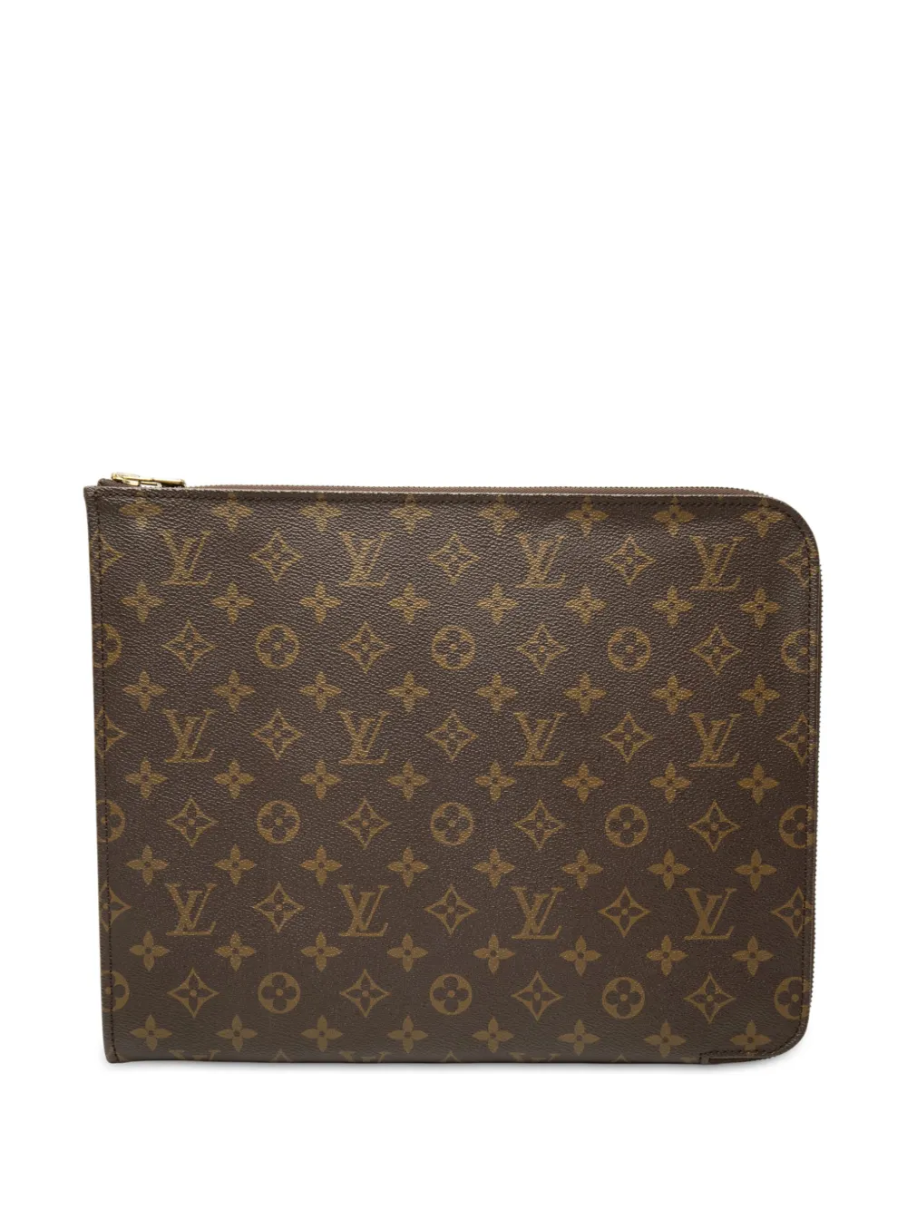 Louis Vuitton Pre-Owned 1988 Monogram Poche Documents Portfolio 30 clutch bag - Braun