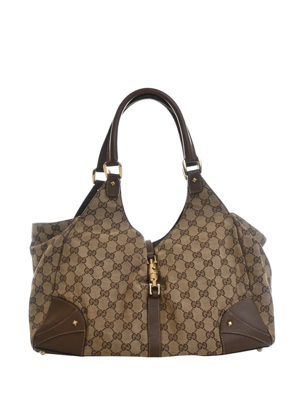 Gucci Pre-Owned 2000-2015 GG Canvas Nailhead Jackie Bardot shoulder bag - Toni neutri