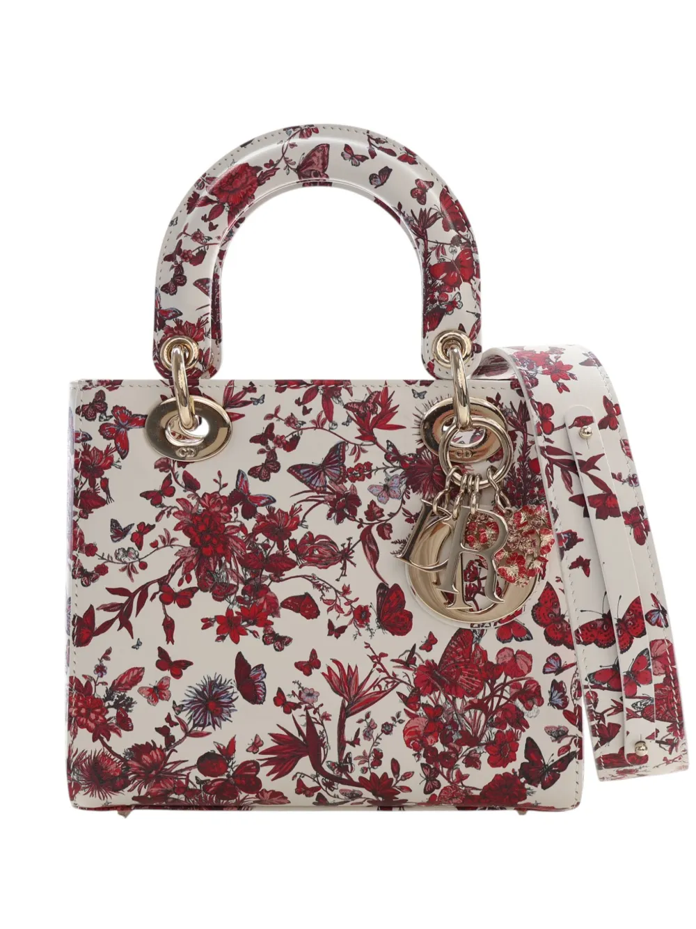 Christian Dior Pre-Owned 2023 Small Calfskin Butterflies My ABCDior Lady Dior satchel - Weiß