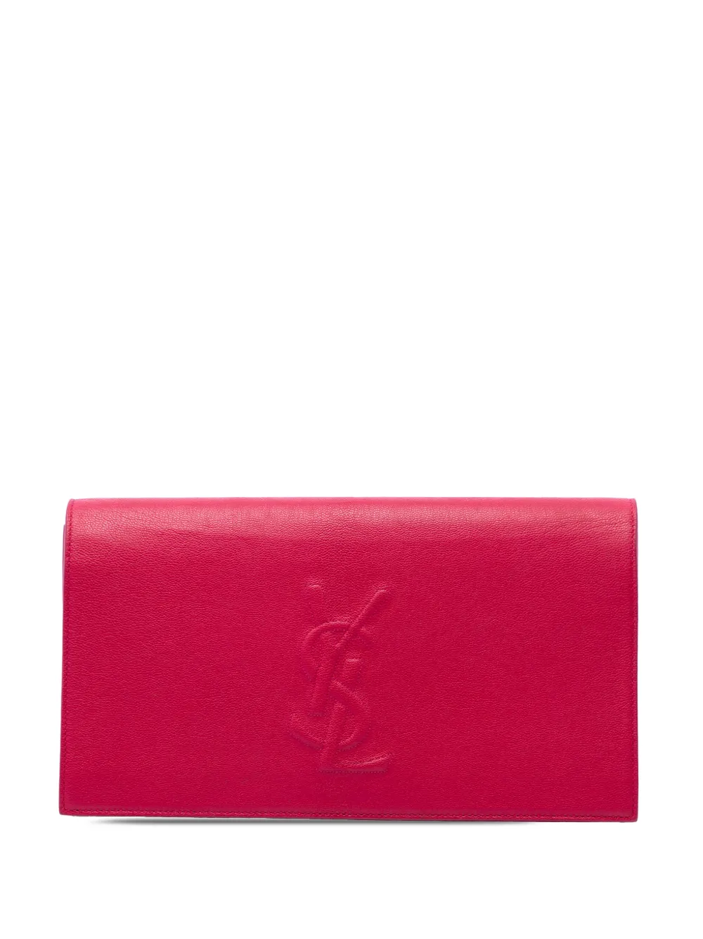 Saint Laurent Pre-Owned 2014 Large Leather Monogram Belle De Jour clutch bag - Rosa