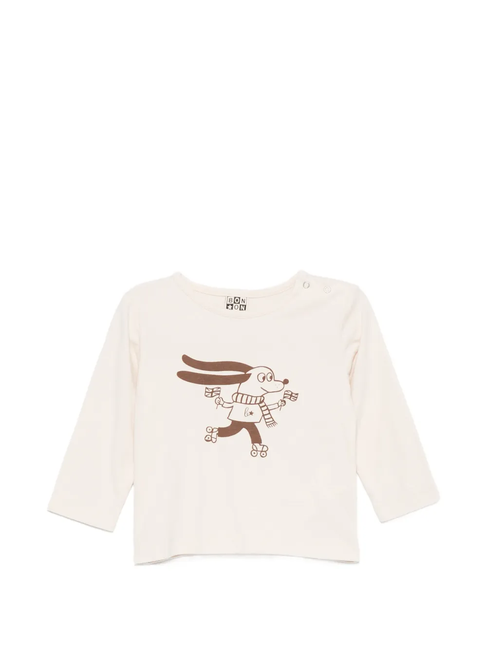 Bonton graphic-print long-sleeve T-shirt - Toni neutri