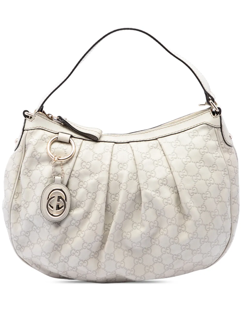 Gucci Pre-Owned 2016-2026 Guccissima Sukey shoulder bag - Bianco
