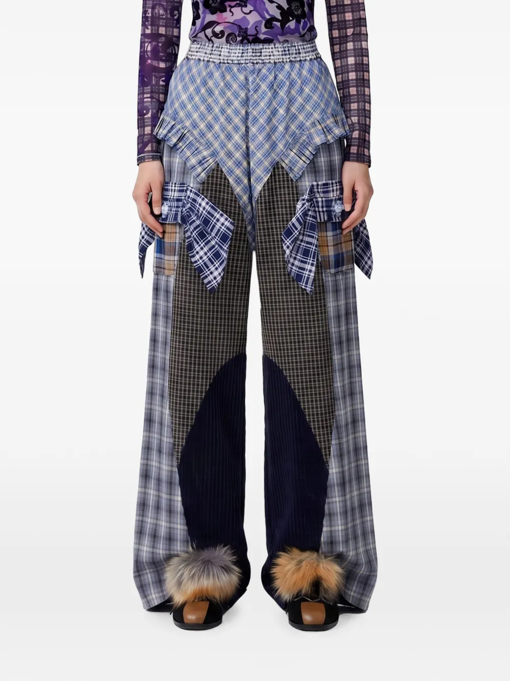Chopova Lowena Swoon Pyjama patchwork palazzo pants