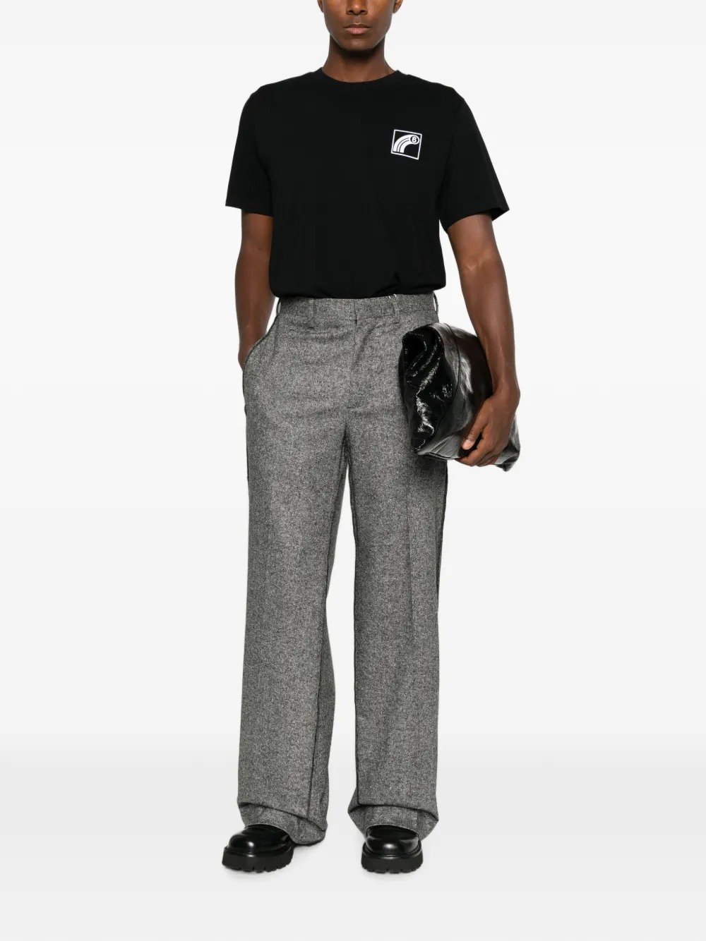 MM6 Maison Margiela T-shirt met logoprint Zwart