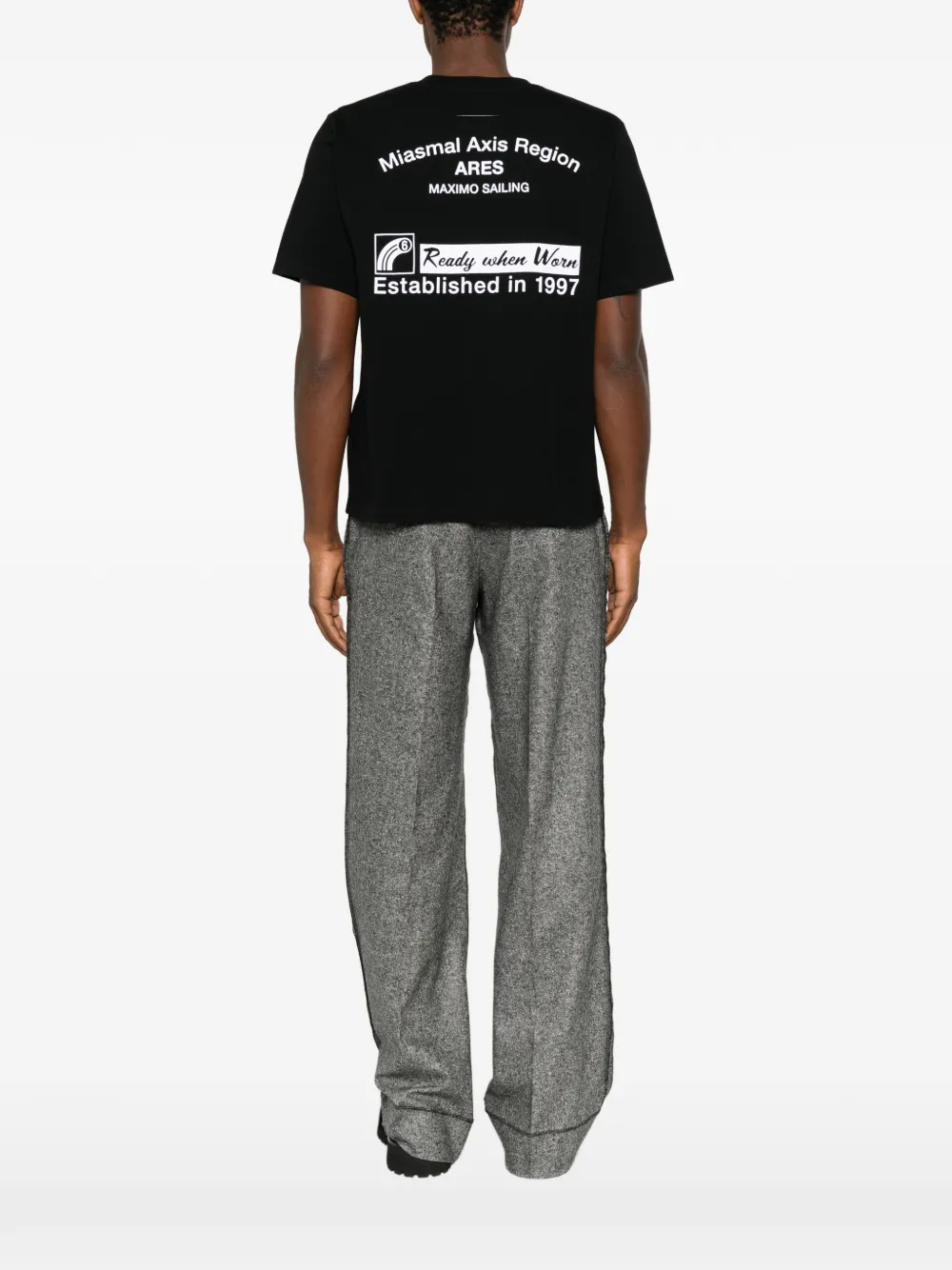 MM6 Maison Margiela T-shirt met logoprint Zwart