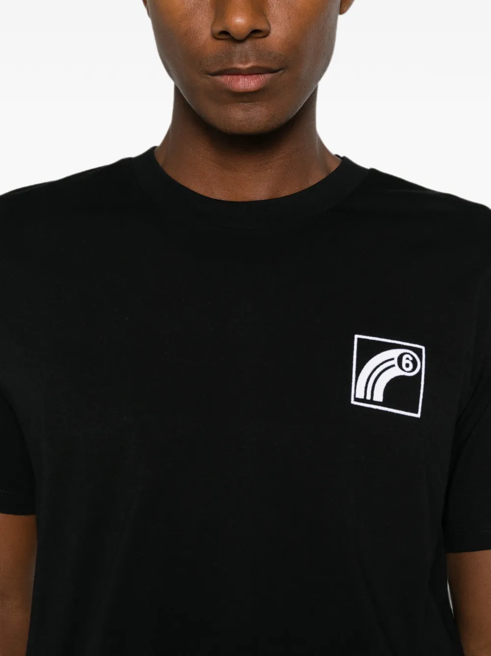 MM6 Maison Margiela T-shirt met logoprint Zwart