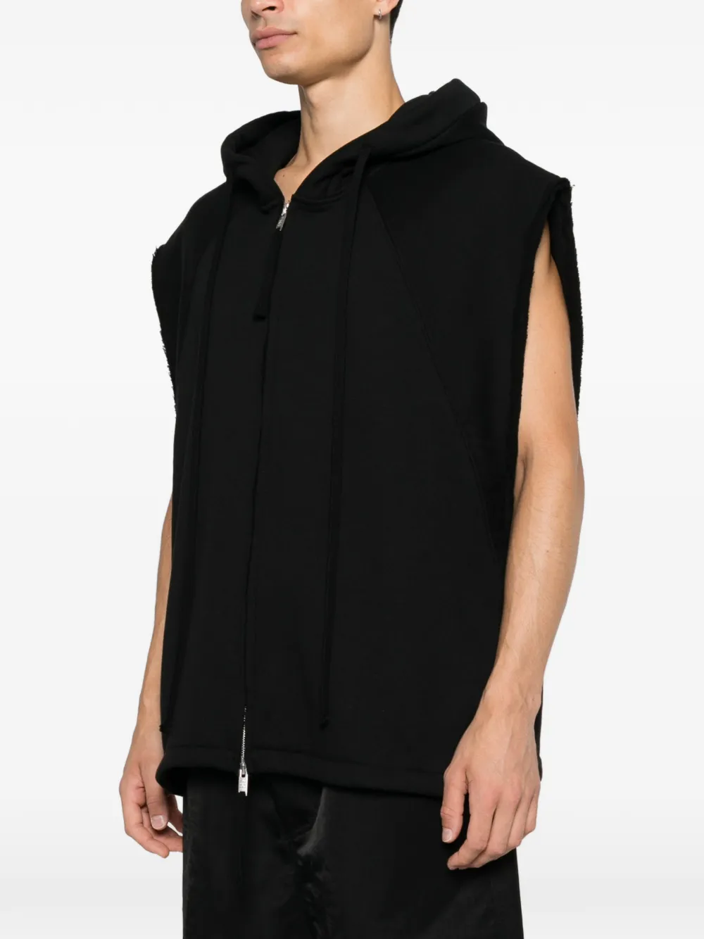 Thom Krom Mouwloze hoodie Zwart