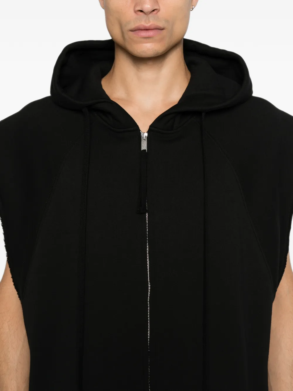 Thom Krom Mouwloze hoodie Zwart