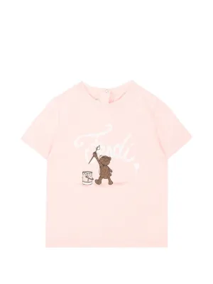 Fendi Kids ロゴ Tシャツ | ピンク | FARFETCH JP