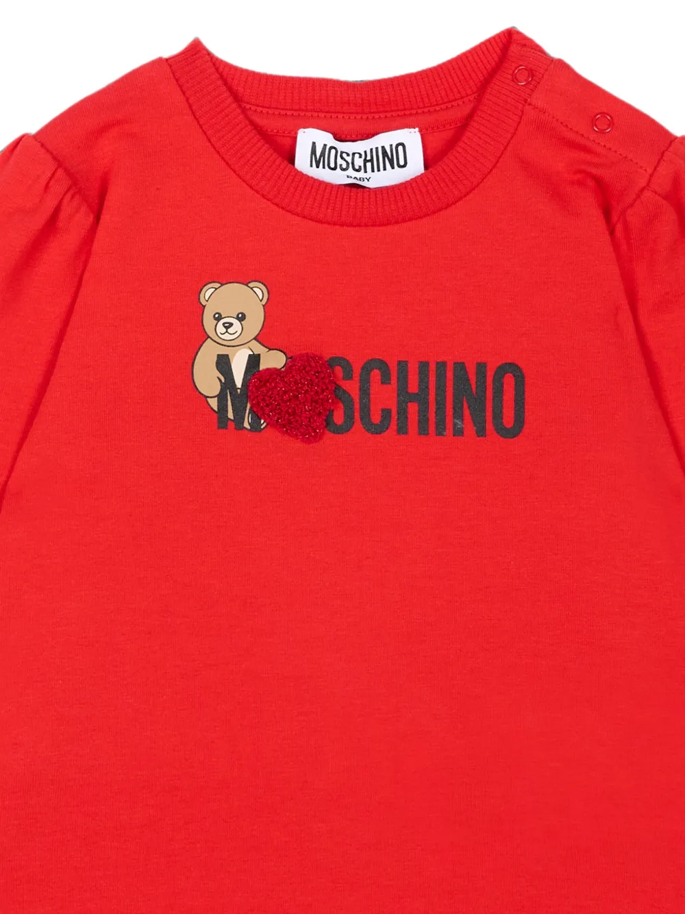Moschino Kids T-shirt met logoprint Rood