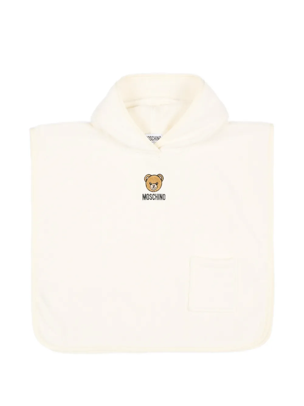 Moschino Kids Teddy Bear hooded bath towel - Toni neutri