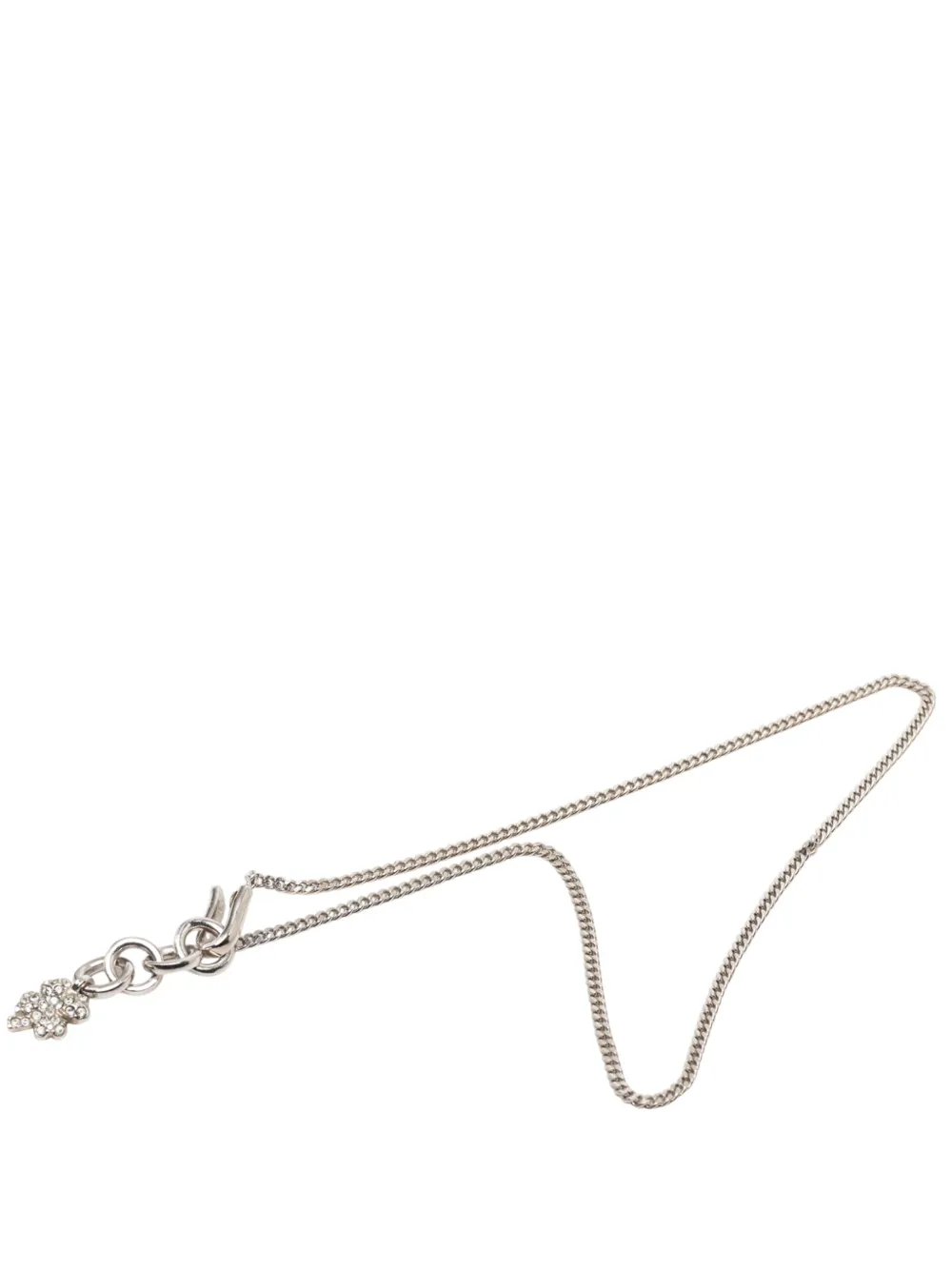 CHANEL Pre-Owned 2003 CC Brass Strass Pendant Necklace costume necklace - Silber