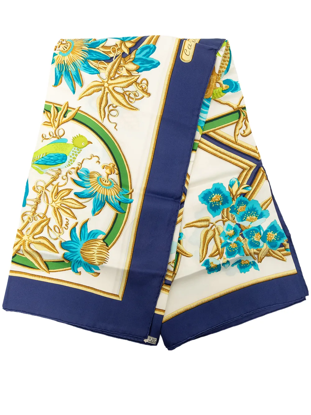 Hermès Pre-Owned 2000-2026 Caraibes Silk Scarf 90 scarves - Weiß