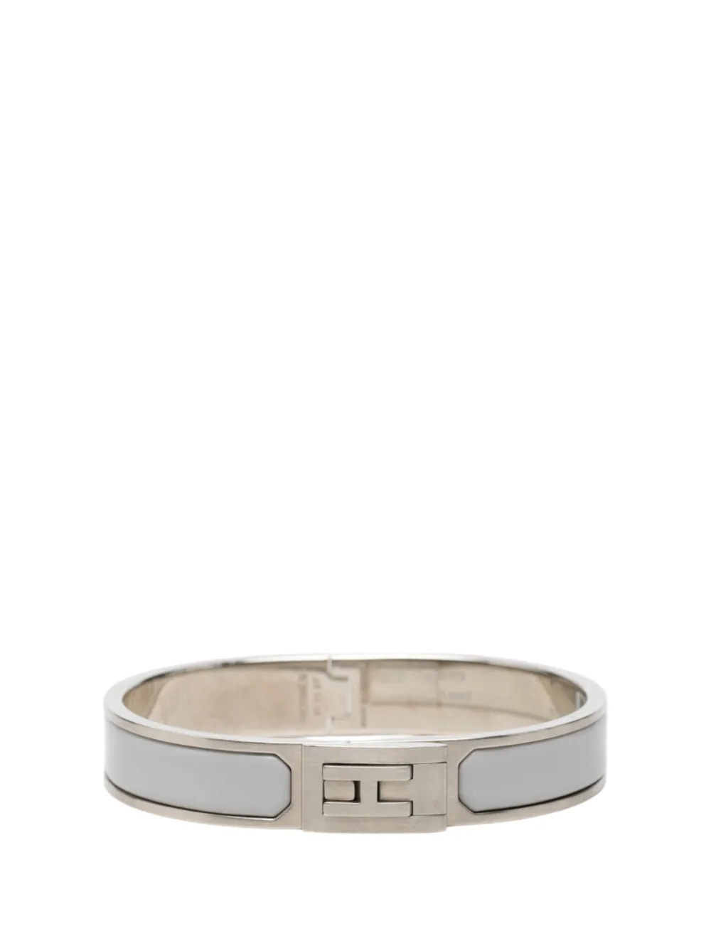 Hermès Pre-Owned 2015-2026 Palladium Plated Enamel Jet Bracelet costume bracelet - Grau