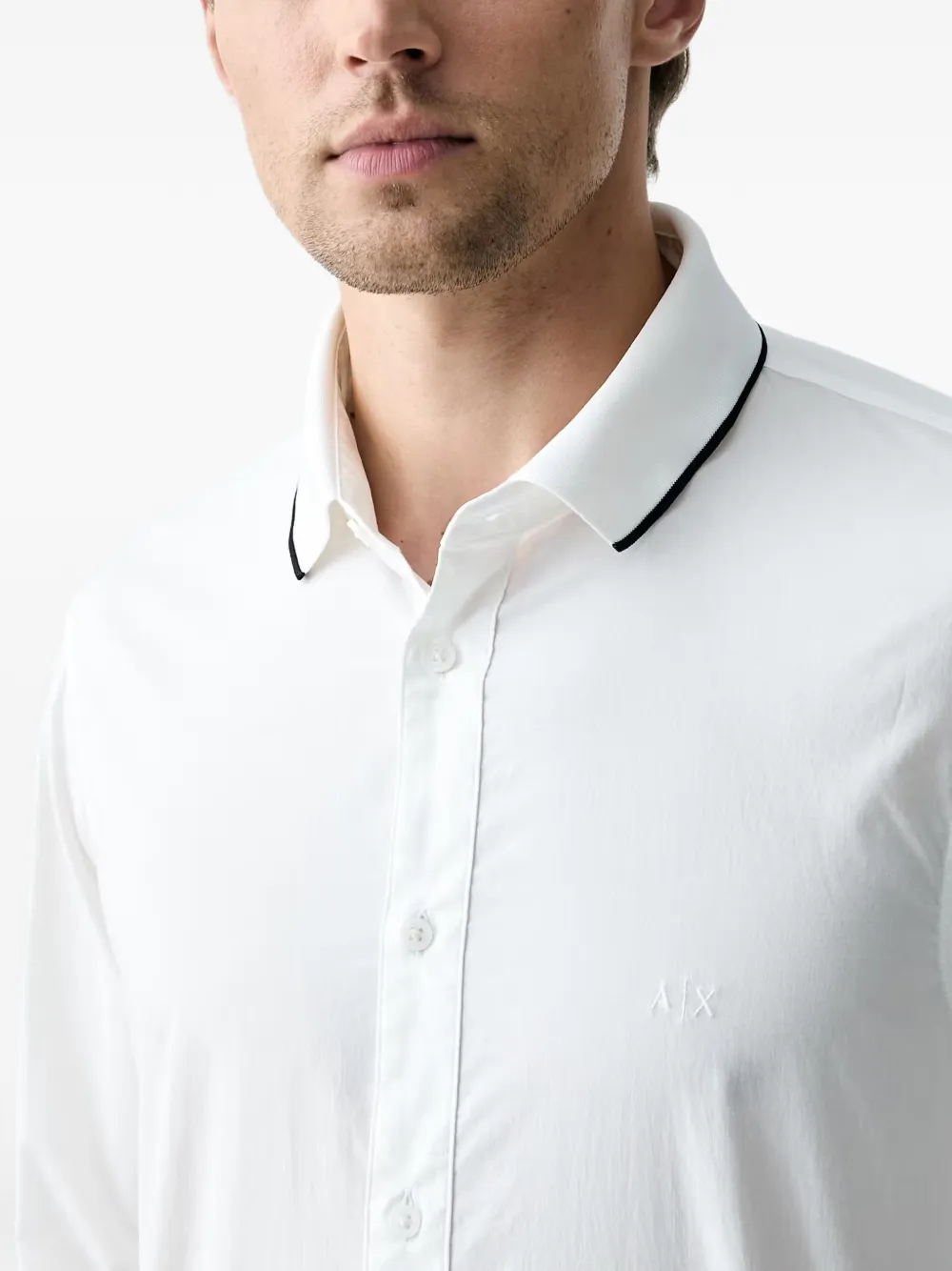 Armani Exchange T-shirt met contrasterende afwerking Wit