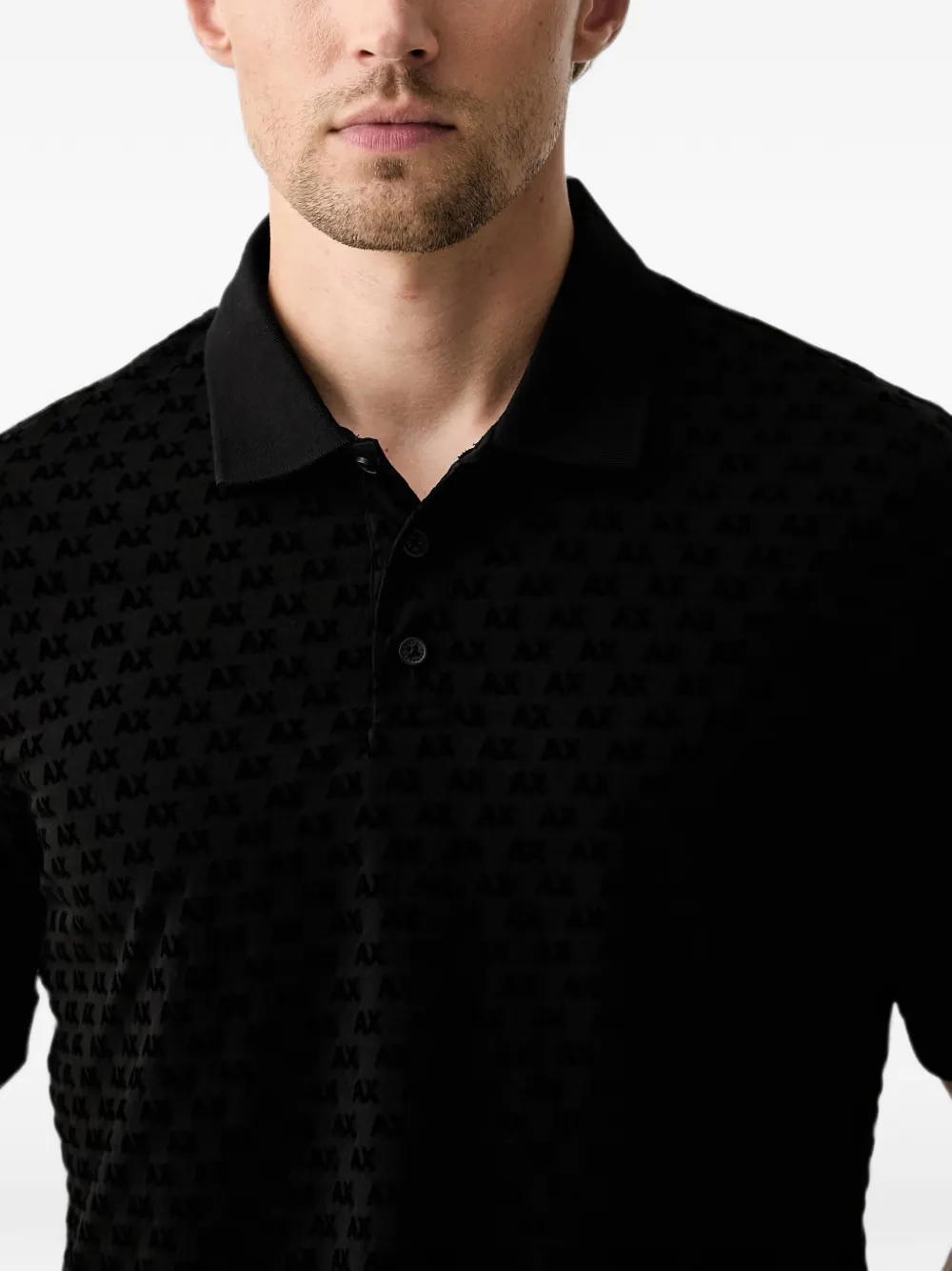 Armani Exchange Katoenen poloshirt Zwart