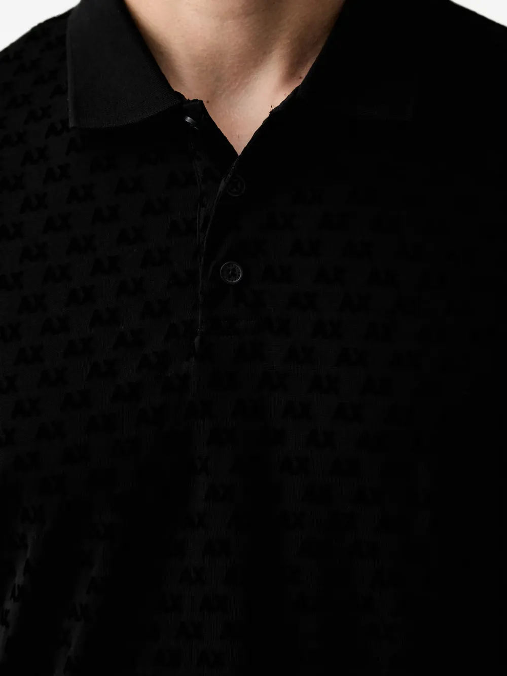 Armani Exchange Katoenen poloshirt Zwart
