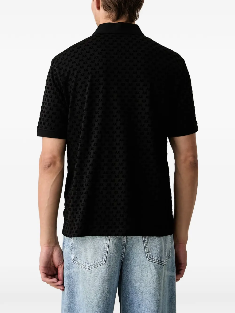 Armani Exchange Katoenen poloshirt Zwart